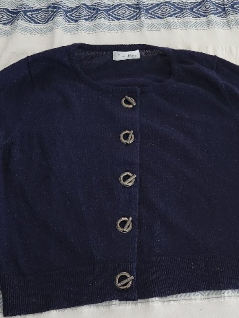 Calvin Klein Blue Cardigan with Slight Shimmer